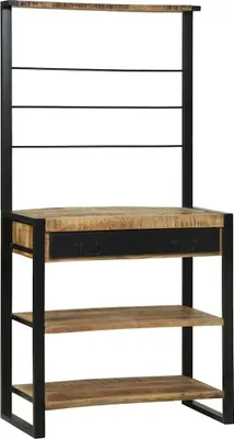 Image de Étagère de cuisine Marron et Noir 80 x 40 x 160 cm