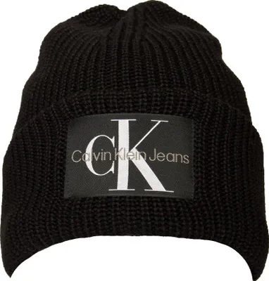 Obrázok produktu pre Pánsky klobúk CK CALVIN KLEIN JEANS, čiapka s ohrnutým okrajom a podšívkou z vlneného materiálu, číslo výrobku ZW0ZW02228, UNICA – ONE SIZE, vlna 50 %, akryl 50 %