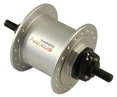 Obrázok produktu pre Shimano nábojové dynamo DHC30001NDNS 6V 1,5W s pevnou osou 36 otvorov strieborné 20-28 palcov