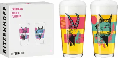 Immagine prodotto di Ritzenhoff Trinkbecher Farbknall 2er-Set 003, Becher, Daniel Fatemi , Kristallglas, 432 ml, 3491003