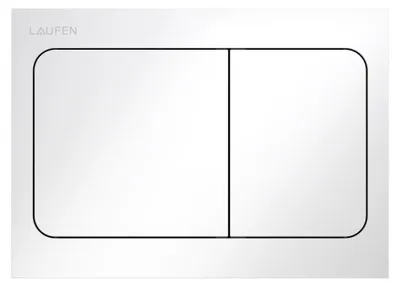 Produktbild von Laufen LIS INEO Drückerpl. Air 90011.3 Dual Flush, Kunstst. 203x145 weiß, 1 Stk.