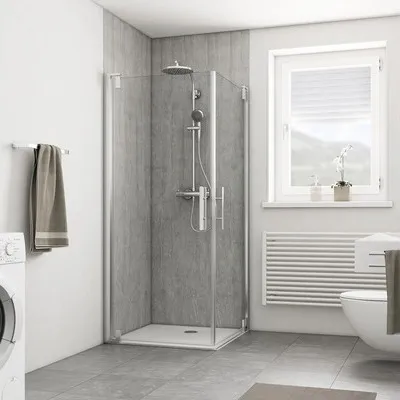 Produktbild von BREUER Duschrückwand Betonoptik grau 100 x 210 cm 9482507000202