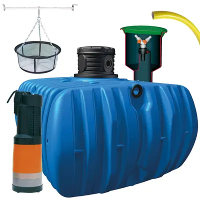 Produktbild von 4rain Regenwassertank Flat L 5.000 l Garten-Comfort Flachtank-Komplettpaket