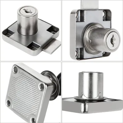 Produktbild von Famanu Möbelverschluss Set 6 Stück - 20 mm mit Schlüssel - Sicherheit für Schränke und Schubladen