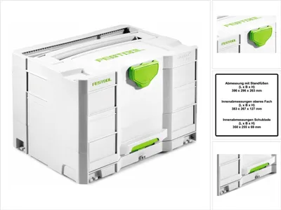 Zdjęcie produktu dla Walizka narzędziowa Festool Systainer T-LOC SYS-COMBI 2 ( 200117 ) 396 x 296 x 270 mm
