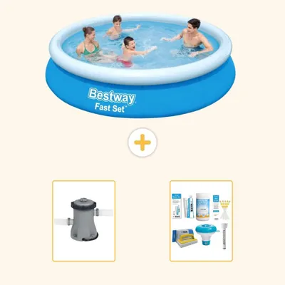 Immagine prodotto di Bestway Fast Set, piscina rotonda - 366x76 cm - 3 pezzi - Modello S22278