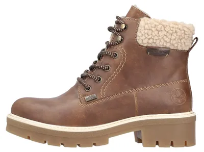 Imagen del producto de Zapatos de cordones marrones para mujer de la marca Rieker, ideales para uso diario