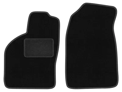 Productafbeelding van Velours voormatten voor Saab 9-3 I 1998-2002 (liftback/sedan) – 2-delig, zwart, op maat – Wielganizator LUX