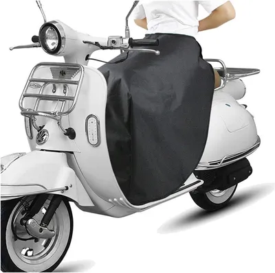 Productafbeelding van Scooter Winterdeken - Scooterhoes Beenkleed - Bescherming Tegen Weer - Waterdicht Oxford Materiaal - Universele Maat - Zwart
