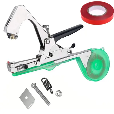 Obrázok produktu pre Profesionálny záhradný viazač rastlín Tapener 32 cm, zelený – štartovacia páska a spony