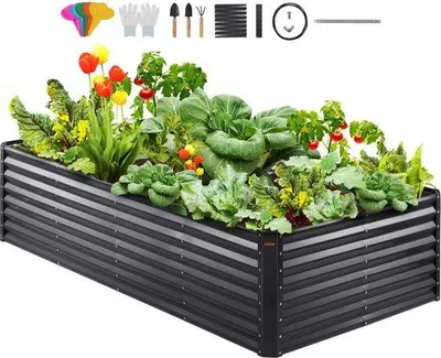 Produktbild von Famanu Pflanzenbox - Metall - Dunkelgrau - 240 x 120 x 60 cm