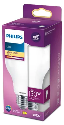 Produktbild von Philips LED Filament Bulb – 150W Equivalent – 17.5W – E27 – 2452 Lumen – 2700K Warm White – 7.5 x 12.1 cm