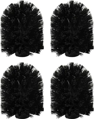 Produktbild von Sanwood 6862498  4er Stück WC Ersatzbürstenkopf Schwarz Ersatzbürsten Toilettenbürsten ca: 10 x ø 8,5cm ø Gewinde10mm