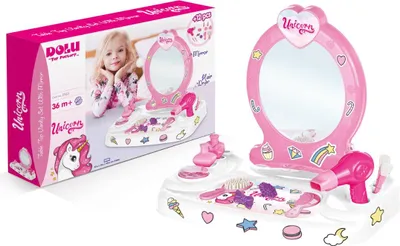 Produktbild von DOLU Einhorn Schminktisch mit Zubehör 2563 25630