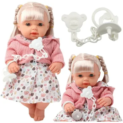 Immagine prodotto di Bambola, bambina, vestito, maglione, ciuccio, suoni