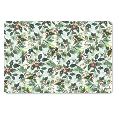 Produktbild von MuchoWow® Schreibtischunterlage Aquarell - Grün - Weihnachten 60x40 cm - XXL Mauspad - Großes Mauspad