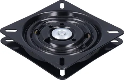 Produktbild von Drehplatte Schwerlast Metall Drehplatte für Stühle 360° Kugelgelenk Baugruppe Automatischer Rückstoß Hocker Schwarz, 7 Zoll