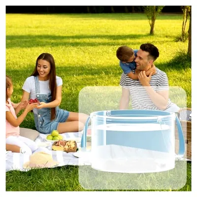 Produktbild von Faltbare Waschschüssel | Leichtes Wäscheeinweichbecken - rutschfeste Reinigungswanne mit Griff, platzsparend für Camping, Reisen und Picknick