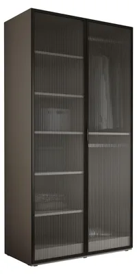 Image de Armoire, 2 portes, dimensions 100 x 200 x 51 cm, couleur grise, dimensions 100 x 200 x 51 cm