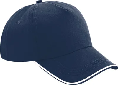 Produktbild von Beechfield Uni Baseballkappe RW7719 (Einheitsgröße) (Navy/Weiß)