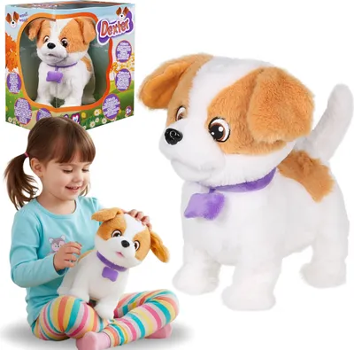 Obrázek produktu pro Puppy Luv – INTERAKTIVNÍ pes Jack Russell Terrier, plyšový CHODÍCÍ pes, hračka pro děti Dexter 2+