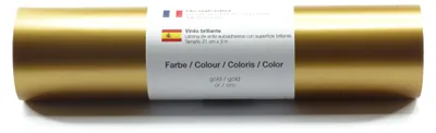 Produktbild von Kreativplotter Vinylfolie glänzend GOLD 21x300 cm