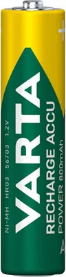 Produktbild von Varta -56703B, Wiederaufladbarer Akku, AAA, Nickel-Metallhydrid (NiMH), 1,2 V, 4 Stück(e), 800 mAh