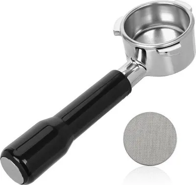 Image de Filtre à espresso - 54 mm en acier - Plaque de filtre amovible - Poignée en plastique - Pièce de rechange - Porte-filtre pour machines à espresso