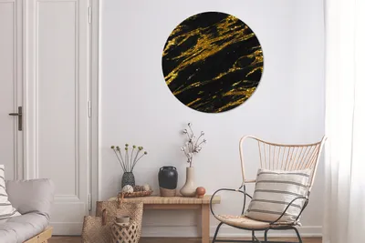 Produktbild von MuchoWow® - Wand-Kreis - Wohnzimmer - Bild - Runde - Wanddeko - Dibond - Kunstdrucke