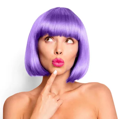 Produktbild von Bob Perücke für Damen, Herren & Kinder Cabaret cosplay Lila