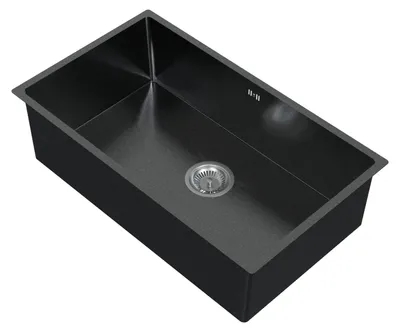 Produktbild von HAGO24 Edelstahl Einbauspüle 70x40cm Anthrazit Küchenspüle Spülbecken Schallschutz Kondensschutz Ablaufgarnitur Siphon