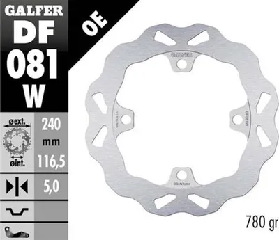Productafbeelding van Remklauw achter voor Honda CB 400X/F '13-, CB 500F/X (ABS) '13-'21, CB 650F '14-, CB 650R '19-'23, CBR 650R '19-'23, Forza