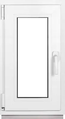 Produktbild von Framex Kellerfenster Fenster Kunststofffenster Weiß Breite x Höhe 40 x 75 cm (400 x 750 mm) 2fach (32 mm) Dreh Kipp DIN Links - Premium