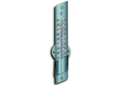 Produktbild von TFA-Dostmann Thermometer für Innen und Außen 24x4,5cm Aluminium, Flüssigkeitsumgebungs-Thermometer, Drinnen/Draußen, °C, -30 - 50 °C, Analog, Silber