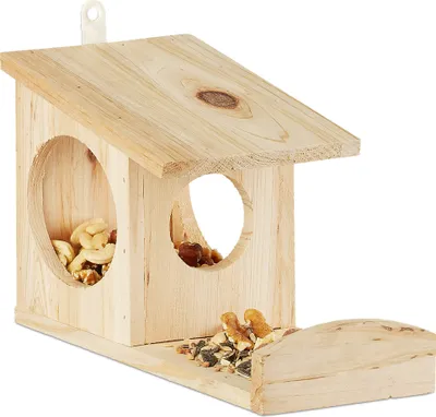 Produktbild von relaxdays Eichhörnchen Futterhaus zum Hängen
