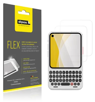 Immagine prodotto di 2x Pellicola protettiva per Clicks Communicator, rivestimento al 100%, Protezione dipos Flex
