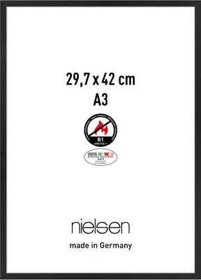 Produktbild von nielsen Aluminium Bilderrahmen C2-B1, 29,7x42 cm (A3), Struktur Schwarz Matt