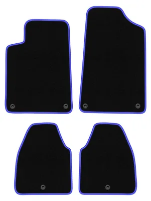 Obrázok produktu pre Velúrové autokoberce pre: Citroen C6 2005-2012 (sedan) – sada 4 ks, čierno-modré, na mieru – Wielganizator CARLUX