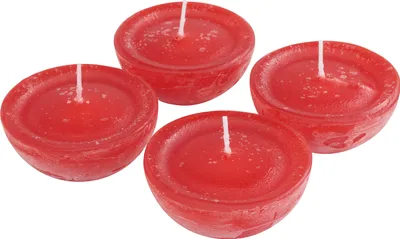 Produktbild von Schwimmkerzen Rustic "Groß", 4 Stück Rubin