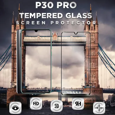 Produktbild von 1-Pack Huawei P30 Pro Displayschutzfolie - Gehärtetes Glas 9H - Super Qualität 3D