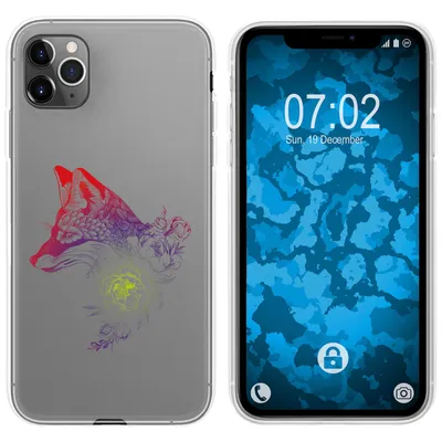 Produktbild von PhoneNatic Case kompatibel mit Apple iPhone 11 Pro Silikon-Hülle Floral Fuchs M1-5