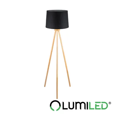 Obrázok produktu pre LUMILED stojaca lampa na trojnožke, moderná stojaca lampa na trojnožke, stojaca lampa do obývačky so tienidlom, stojaca lampa na čítanie do obývačky, spálne, kancelárie