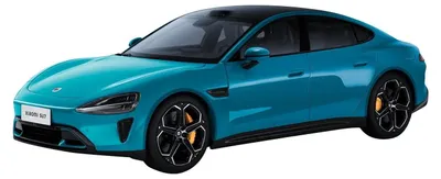 Productafbeelding van Xiaomi SU7 modelauto, schaal 1:18, kleur: aquablauw