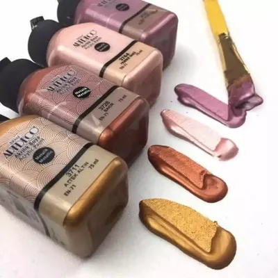 Produktbild von büst Artdeco Acrylfarben-Set 6x75 ml - Metallic Farben
