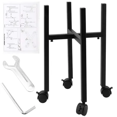 Produktbild von NGOSUET Verstellbarer Pflanzenständer Schwarz, Metall Blumenständer mit Rädern, Pflanzhocker Plant Stand Metall Blumentopfständer für Innen und Außen, Einstellbare Breite 24cm bis 38cm