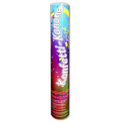 Produktbild von Konfettikanone bunt 40 cm Party Hochzeit Geburtstag Shooter Popper Konfettiregen Kanone Partypopper