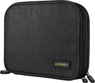 A gray Ugreen storage case for electronics.