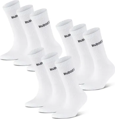 Produktbild von Socken Buddies, Classic Crew Buddies, Sportsocken, 9 Paar, weiß, 36-38