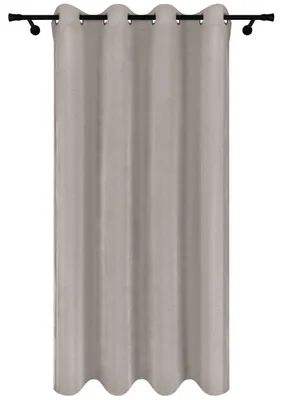 Produktbild von Fertig Vorhang aus Velours mit Ösen 140x250 cm Grau Blickdichte Gardine Ösenvorhang