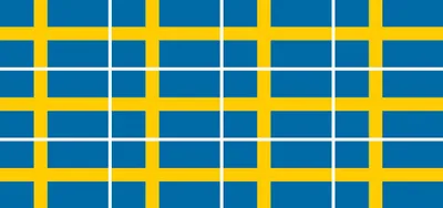 Produktbild von Mini Aufkleber Set - Pack glatt - 50x31mm - selbstklebender Sticker - Schweden - Flagge / Banner / Standarte fürs Auto, Büro, zu Hause und die Schule - 12 Stück